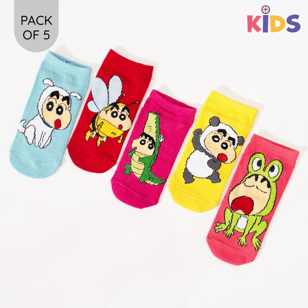 Kids: Shinchan Costume Socks (Set of 5)