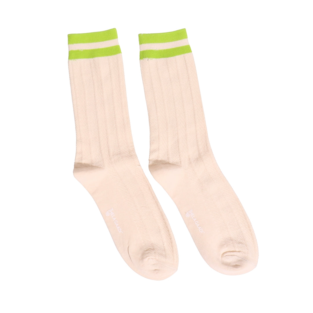 Lime Twist Honeycomb Socks