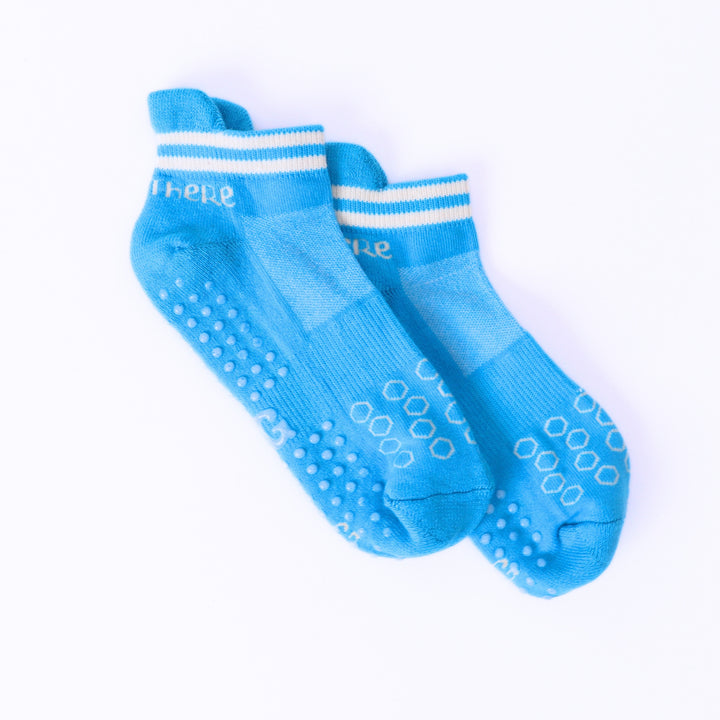 Almost There Blue Yoga & Pilates Grip Socks