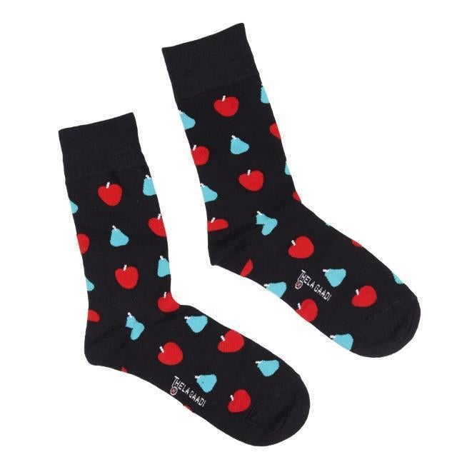 Apple & Pears - Black Socks