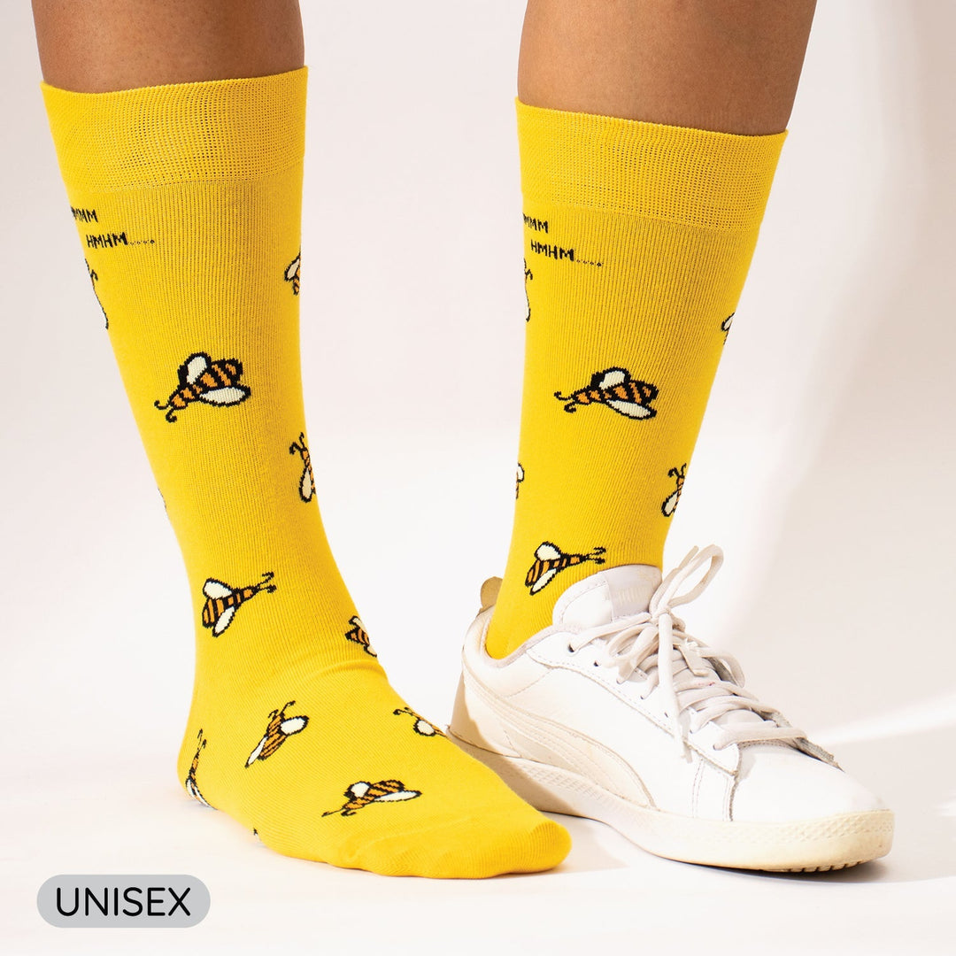 Fake It & Honey Bee Crew Socks