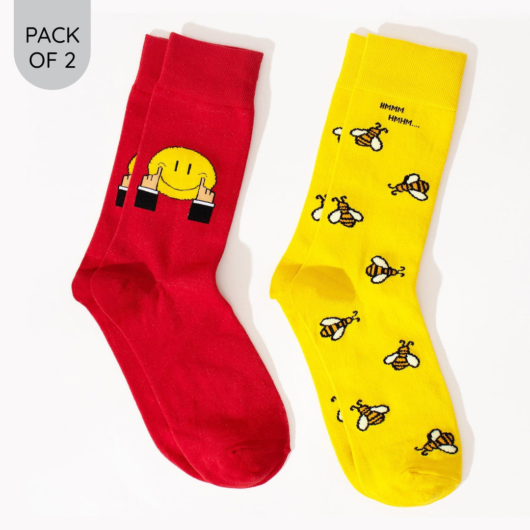 Fake It & Honey Bee Crew Socks