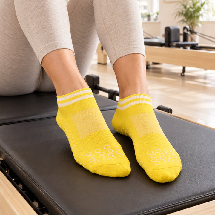 Feel Proud Yellow Yoga & Pilates Grip Socks