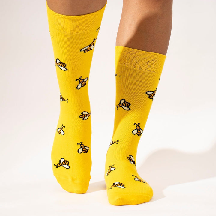 Honeybee & Abstract Crew Socks