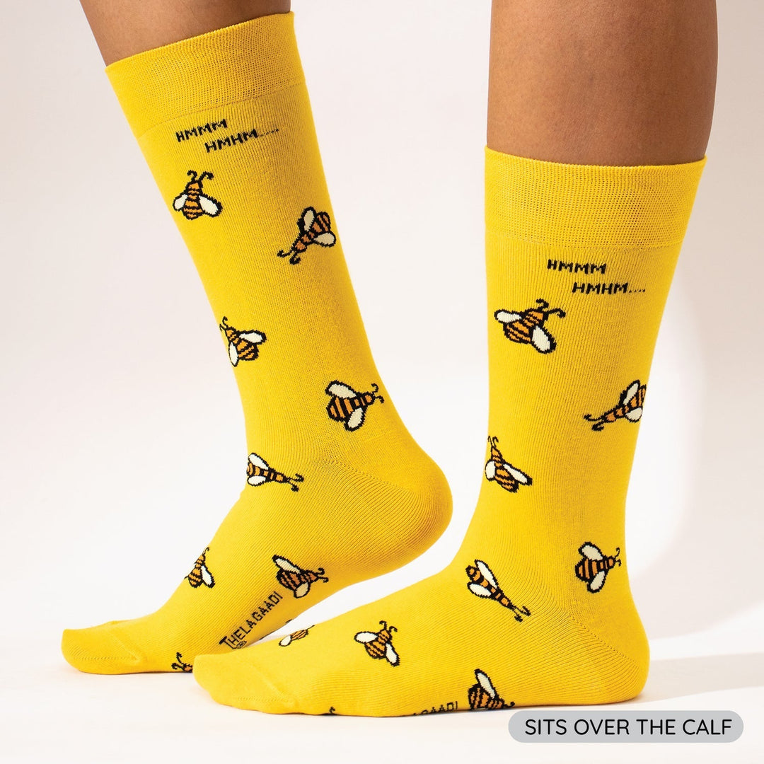 Honeybee & Don't Follow Me Crew Socks