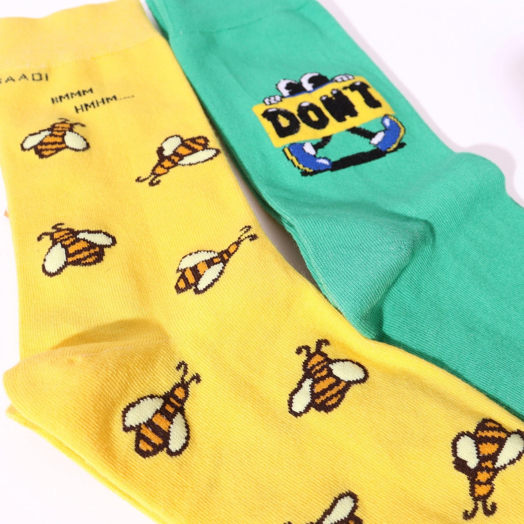 Honeybee & Don't Follow Me Crew Socks