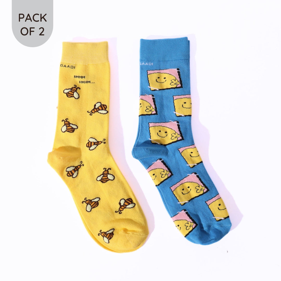 Honeybee & Smily Crew Socks