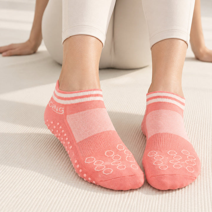 Keep Going Peach Yoga & Pilates Grip Socks