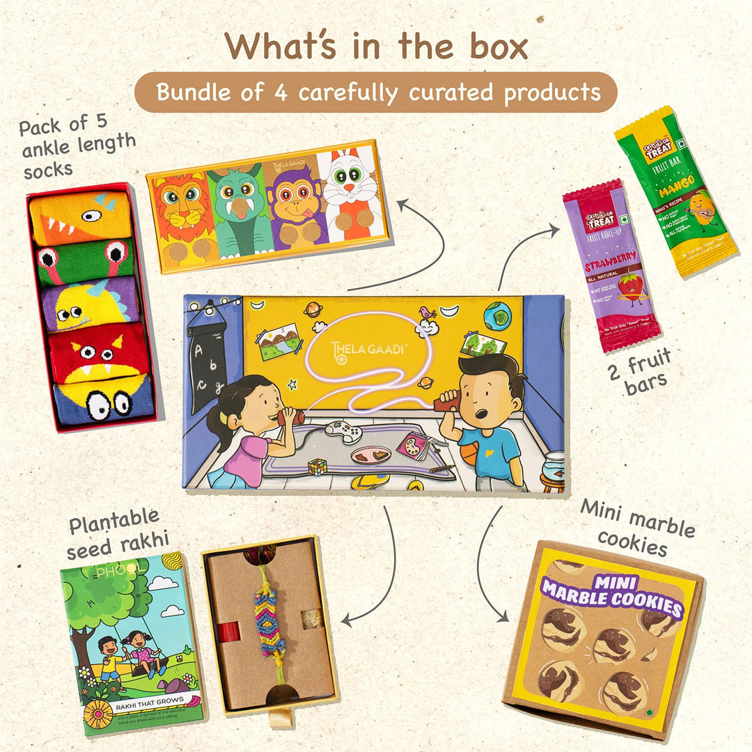 Kids Cute Monster Rakhi Gift Box