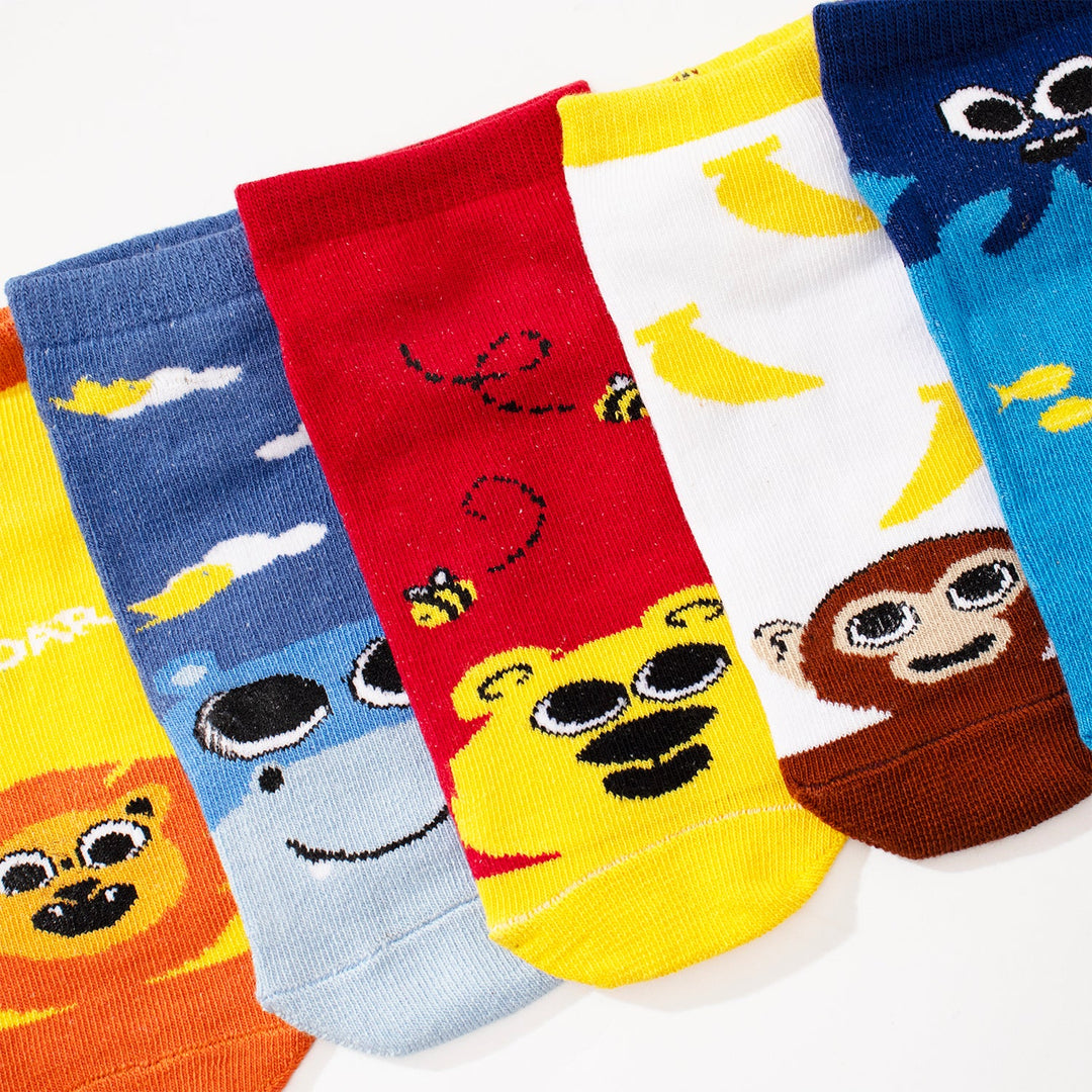 Kids: Forest Family Socks (Set of 5)