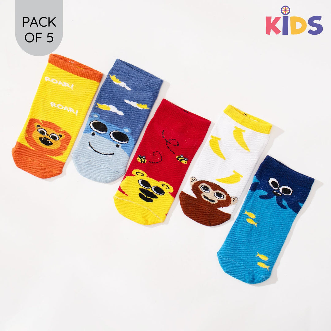 Kids: Forest Family Socks (Set of 5)