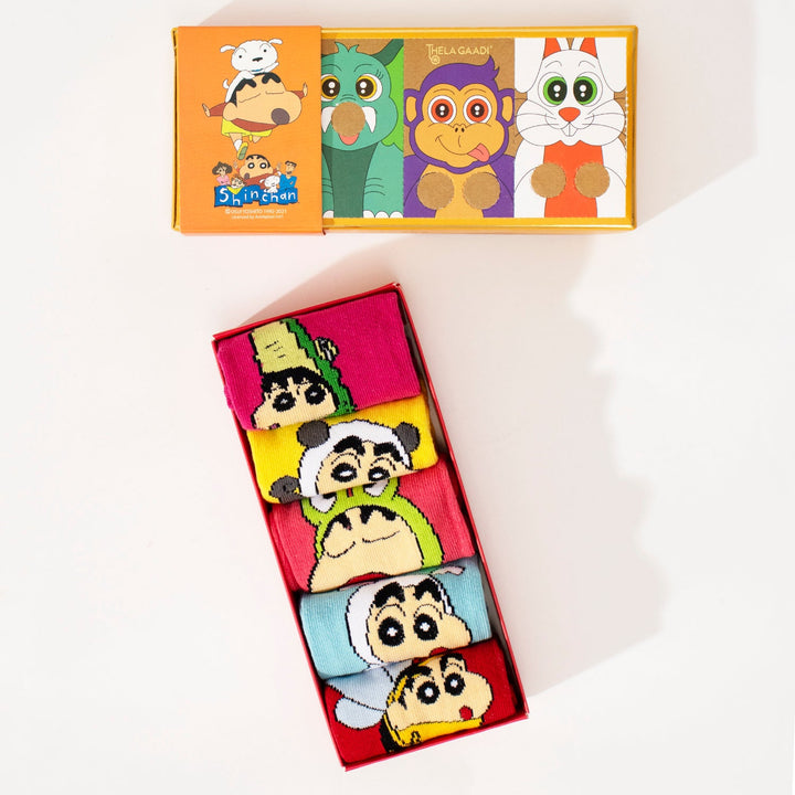 Kids: Shinchan Costume Socks (Set of 5)