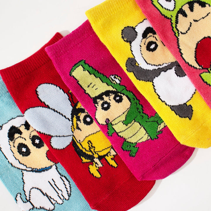 Kids: Shinchan Costume Socks (Set of 5)