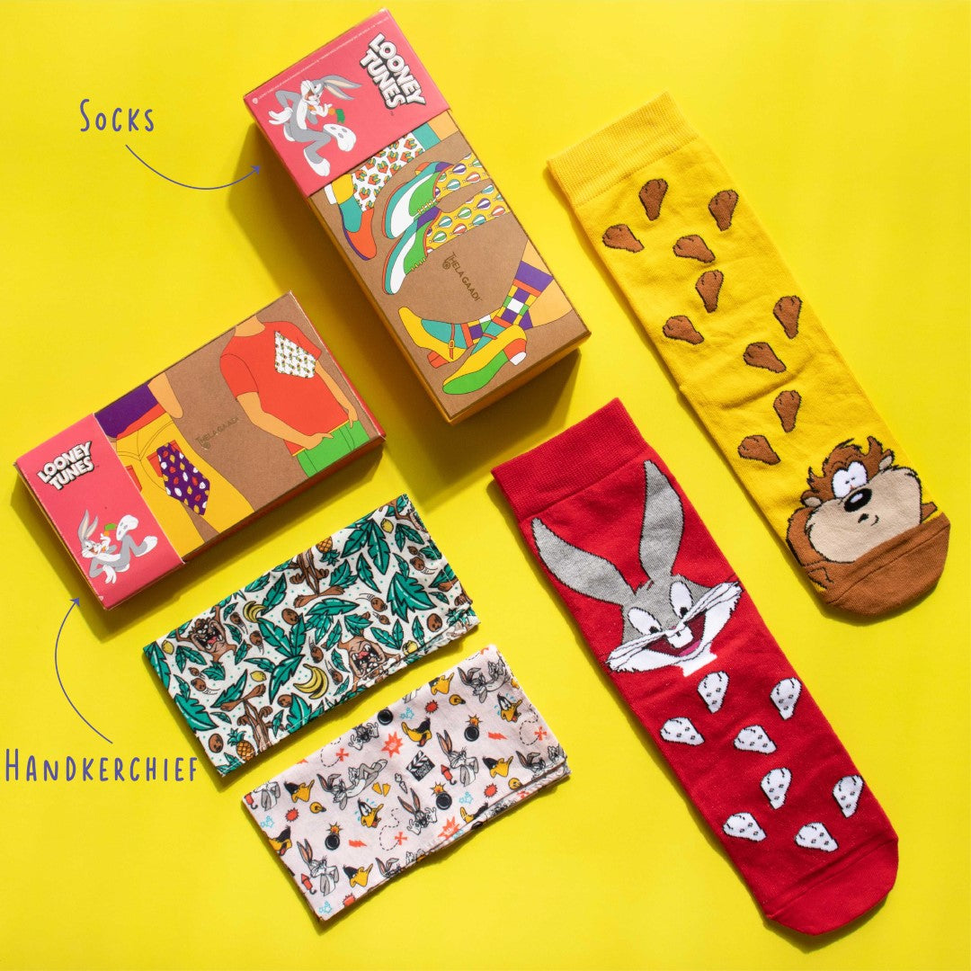 Looney Tunes: Socks + Handkerchiefs Combo