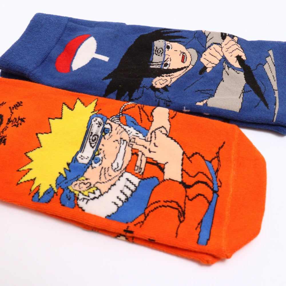Naruto Orange Sun And Blue Ball Ankle Socks