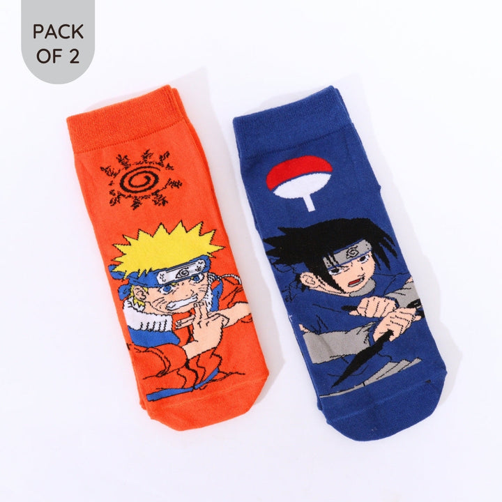 Naruto Orange Sun And Blue Ball Ankle Socks