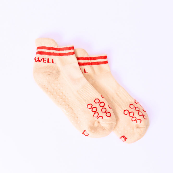 Rest Well Ivory Yoga & Pilates Grip Socks