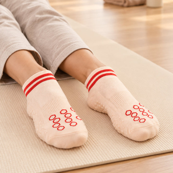 Rest Well Ivory Yoga & Pilates Grip Socks