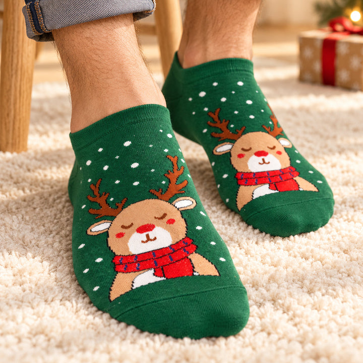 Santa and Reindeer Socks
