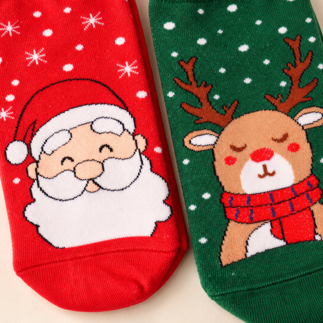Santa and Reindeer Socks
