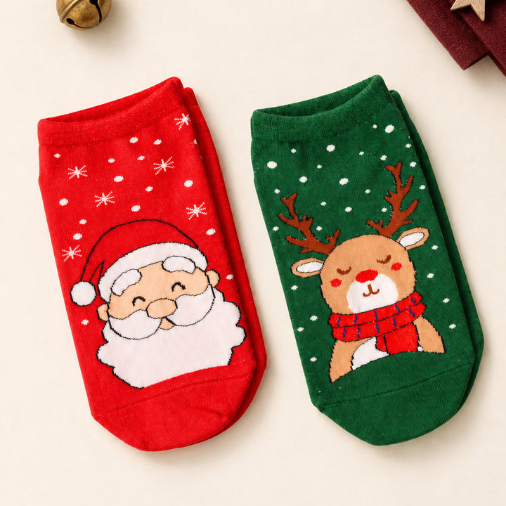 Santa and Reindeer Socks