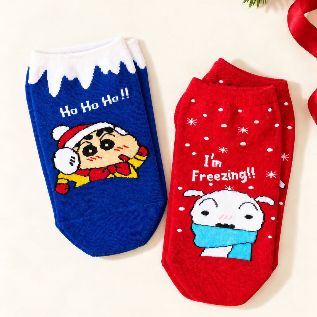 Shinchan & Shiro Winter Socks