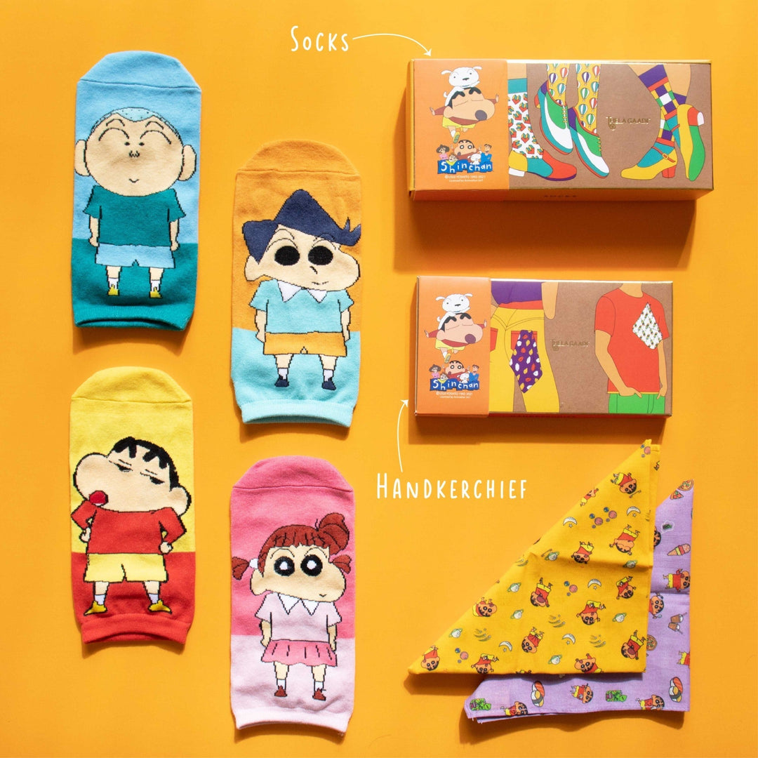Shinchan: Socks + Handkerchiefs Combo