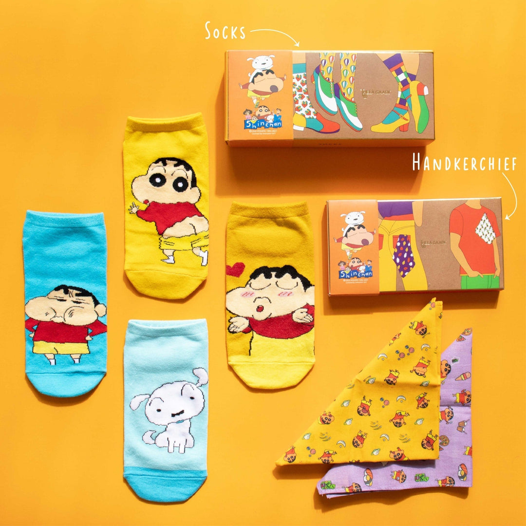 Shinchan: Socks + Handkerchiefs Combo