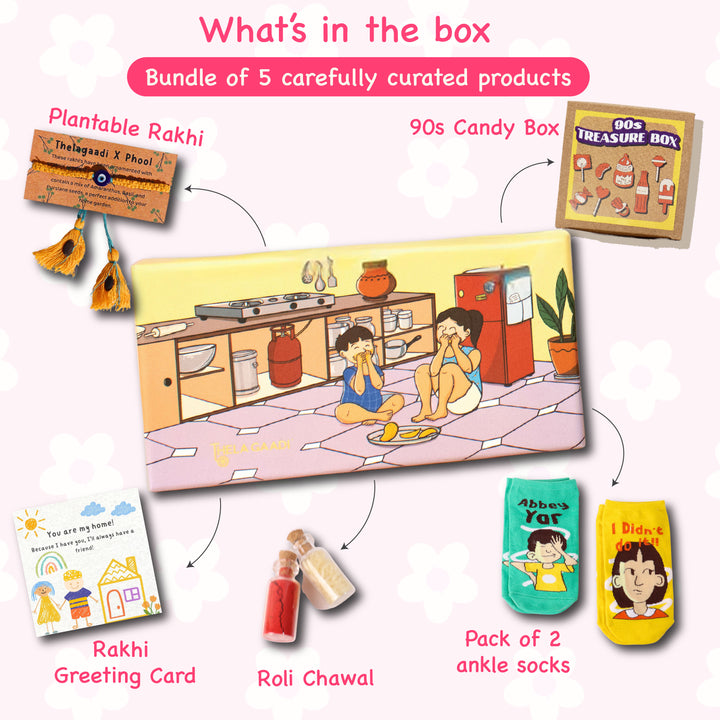 Sibiling Socks Rakhi Gift Set