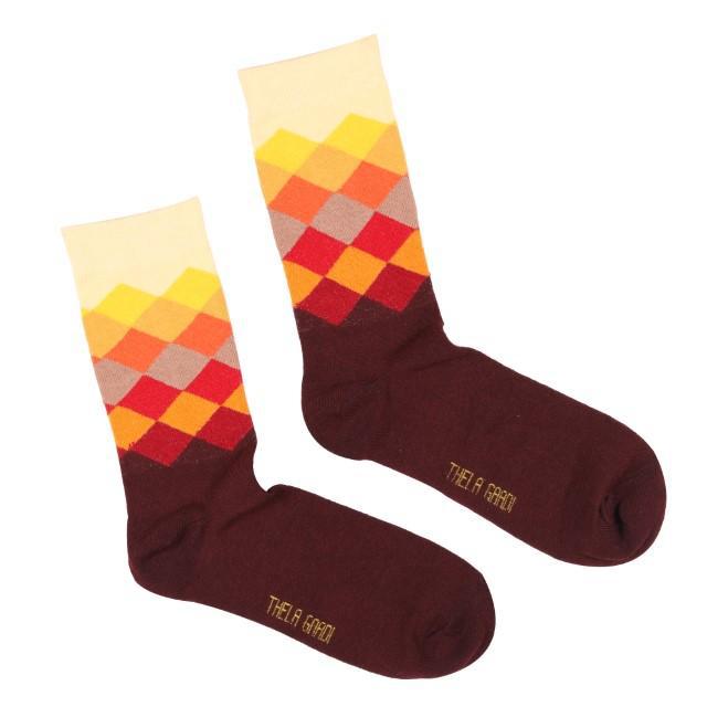 Yellow Maroon Socks