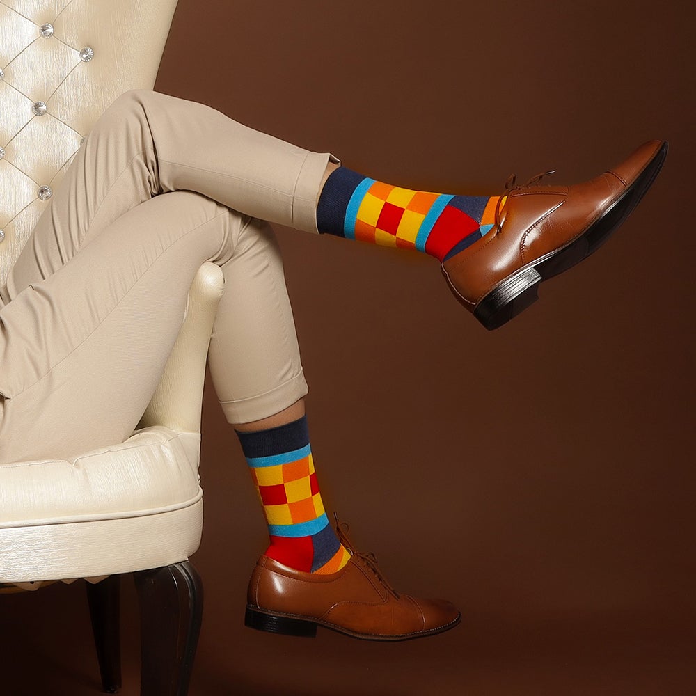 Yellow Square Socks